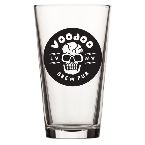 Voodoo Brewing Skull Pint Glass